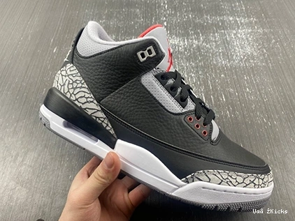DailyWear 440 Cement Black  854262-001 Retro Jordan 3 0628
